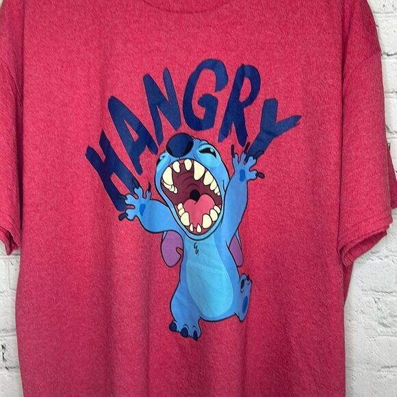 Disney Lilo & Stitch Hangry Red Tshirt size xl Short Sleeve - Picture 2 of 5